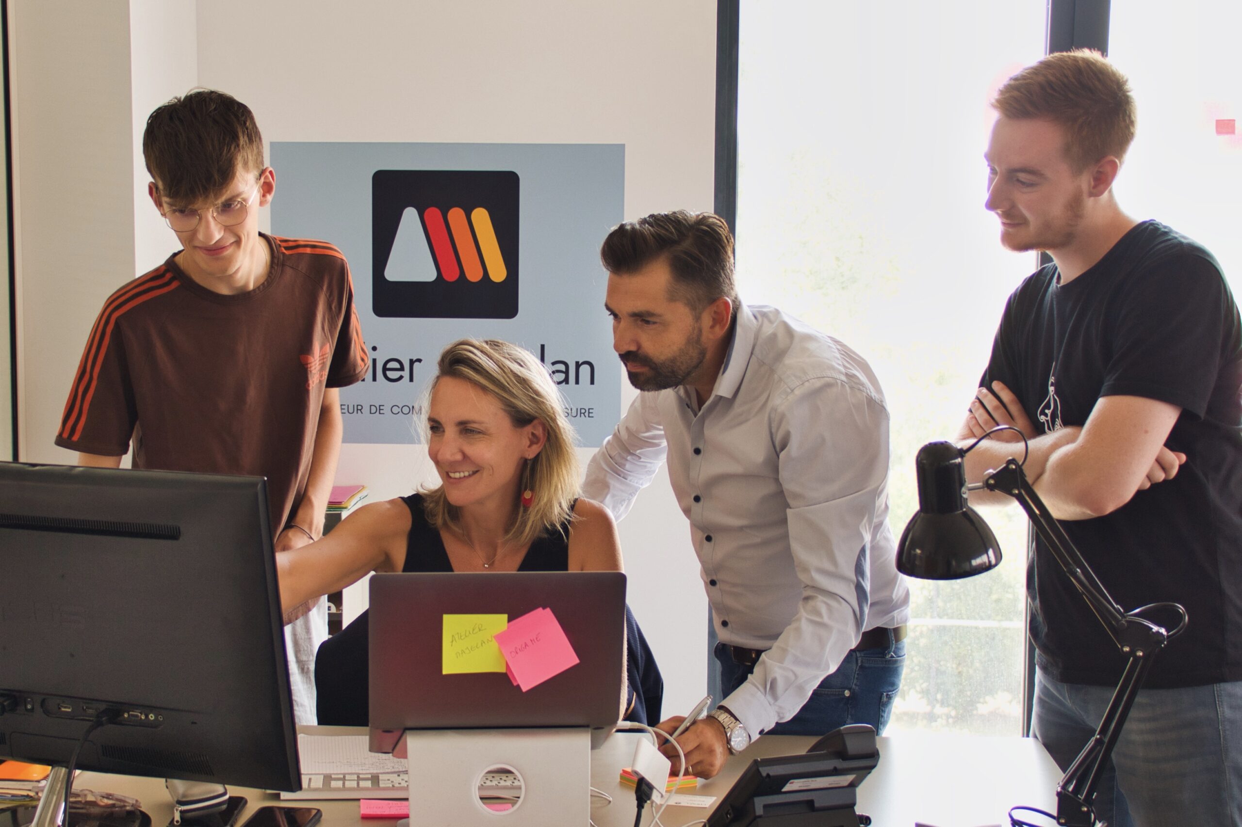 Mahé, Marie, Jérôme, Hugues d’atelier majelan
