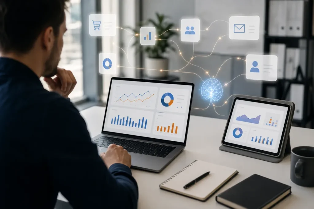 Tableau de bord marketing pour suivre les données Google Ads