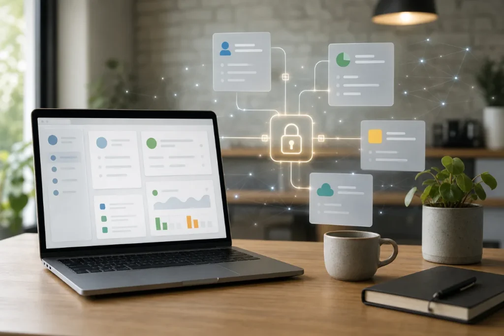 Agent IA connecté à des outils métier via des interfaces API sécurisées