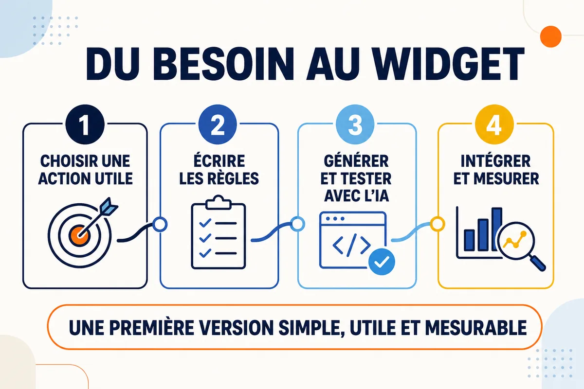 Les quatre étapes pour créer un widget avec l’intelligence artificielle